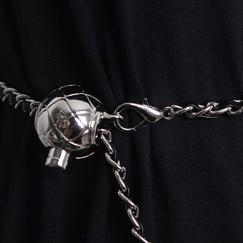 golden ball waist chain belt, view 3 - MRSLM