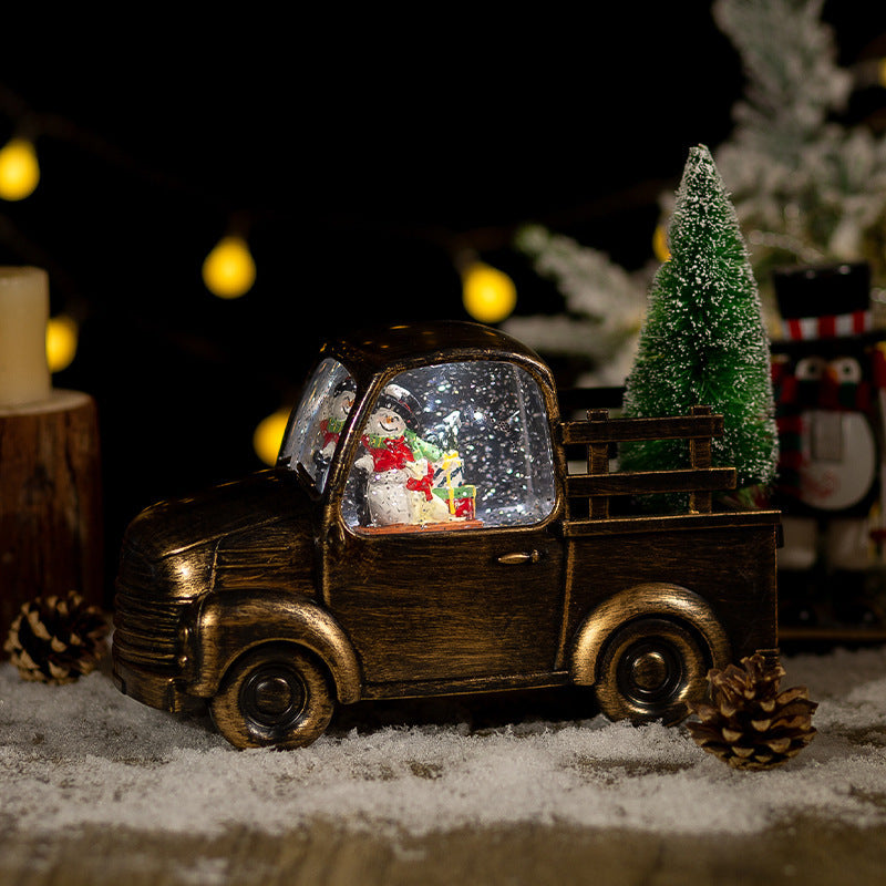 Christmas car crystal ball ornament, view 7 - MRSLM
