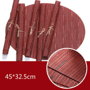 Bamboo oval placemats, view 5 - MRSLM