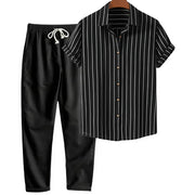 men's printed shirt and trousers set, view 2 - MRSLM