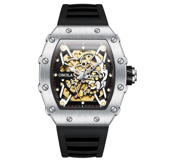 men's automatic silicone sports watch, view 9 - MRSLM