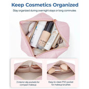 PU leather makeup bag toiletry organizer, view 8 - MRSLM