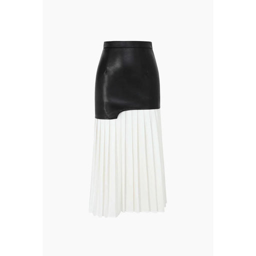 Women's pleated patchwork skirt, view 3 - MRSLM