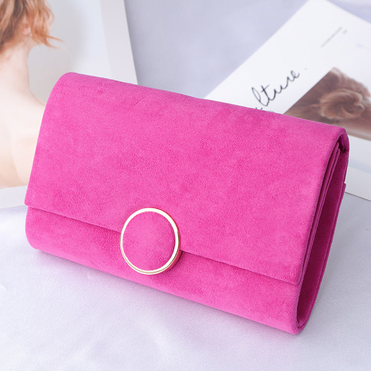 velvet chain clutch bag, view 9 - MRSLM