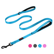 double handle nylon dog leash, view 6 - MRSLM