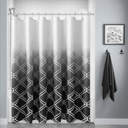 Geometric gradient waterproof shower curtain, view 6 - MRSLM