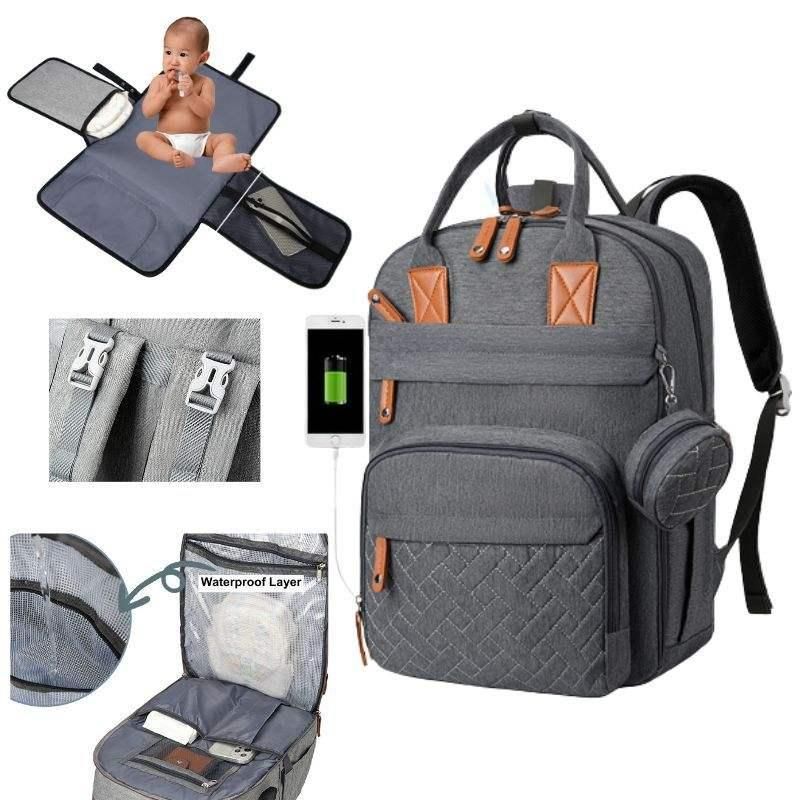 diaper bag backpack, view 3 - MRSLM