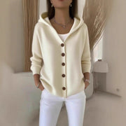 women's hooded button cardigan, view 3 - MRSLM