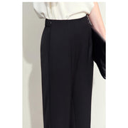 women's woven straight pants with embroidery, view 5 - MRSLM