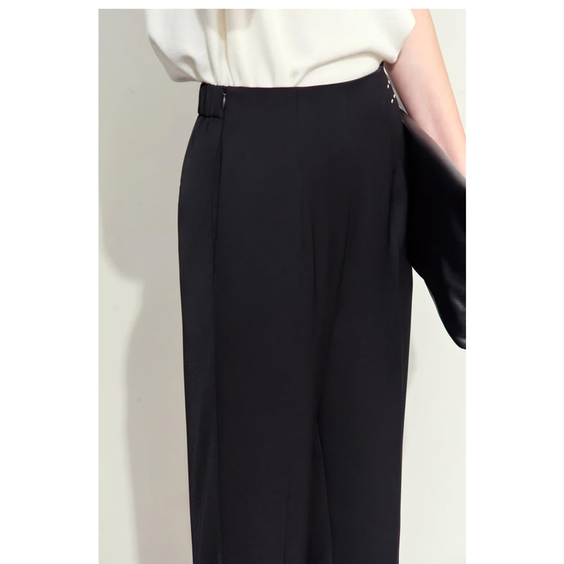 women's woven straight pants with embroidery, view 5 - MRSLM