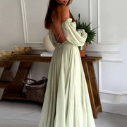 women's backless sling dress, view 2 - MRSLM