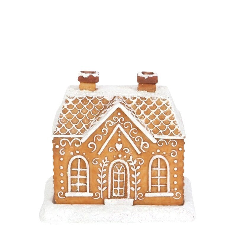 christmas ginger cottage incense burner, view 2 - MRSLM