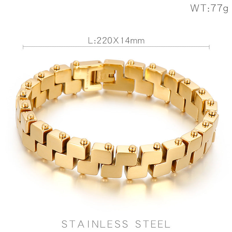 men's titanium steel bracelet, view 6 - MRSLM