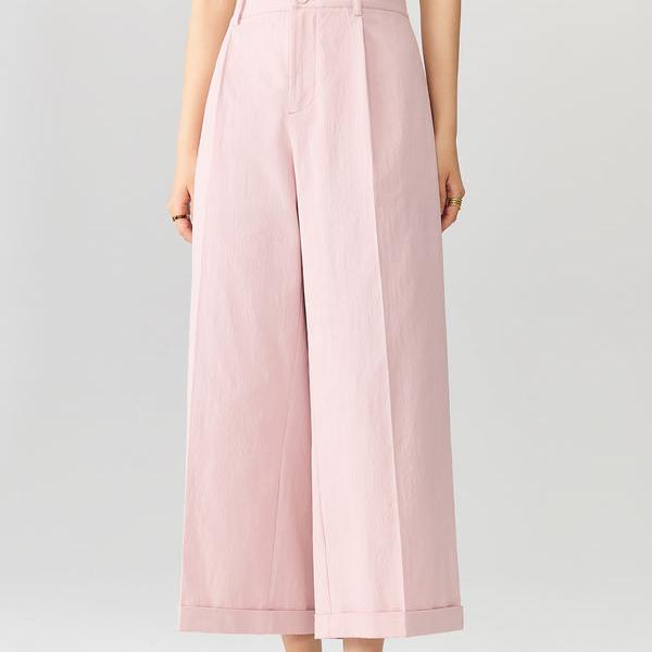 wide-leg cuffed trousers - MRSLM
