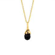 simple vintage hollow water drop necklace, view 4 - MRSLM