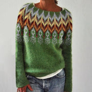 multicolor loose pullover sweater for women, view 5 - MRSLM