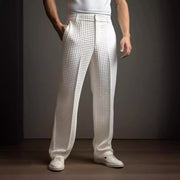 men's straight waffle-knit suit pants - MRSLM