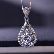 women's silver pendant necklace, view 3 - MRSLM