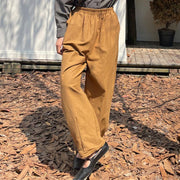 high-waist cotton casual trousers - MRSLM