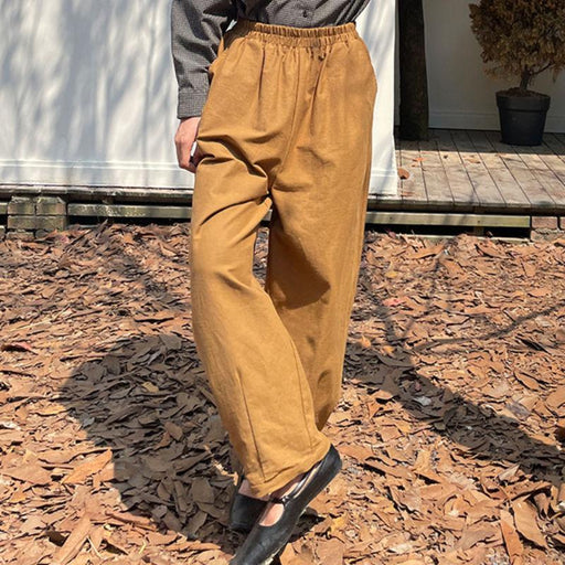 high-waist cotton casual trousers - MRSLM