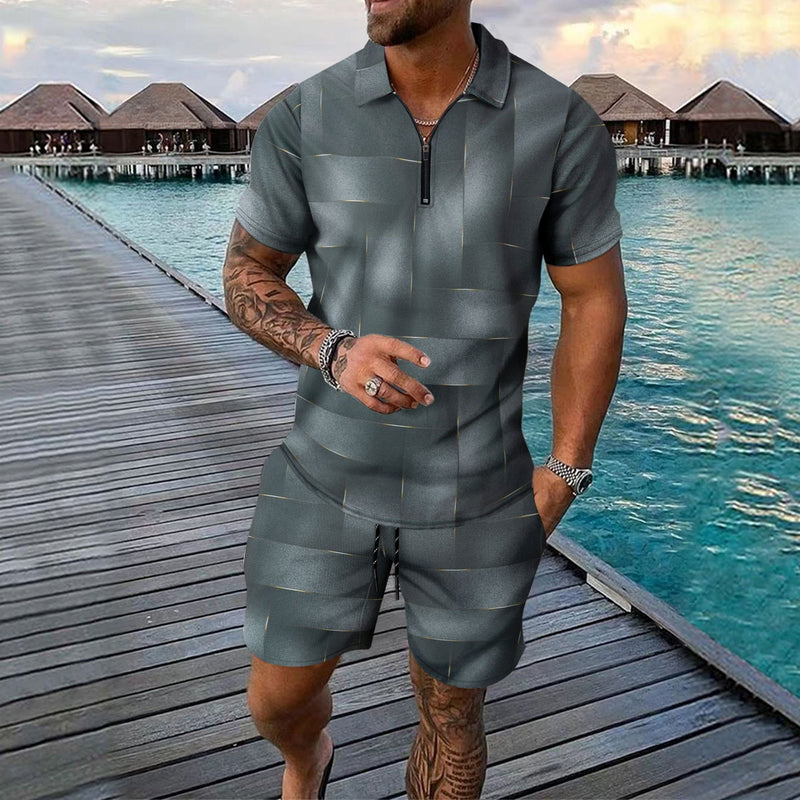 men's short-sleeve top and shorts set, view 10 - MRSLM