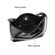 Large leather tote bag for women, view 9 - MRSLM