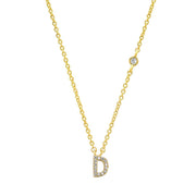letter pendant necklace, view 6 - MRSLM