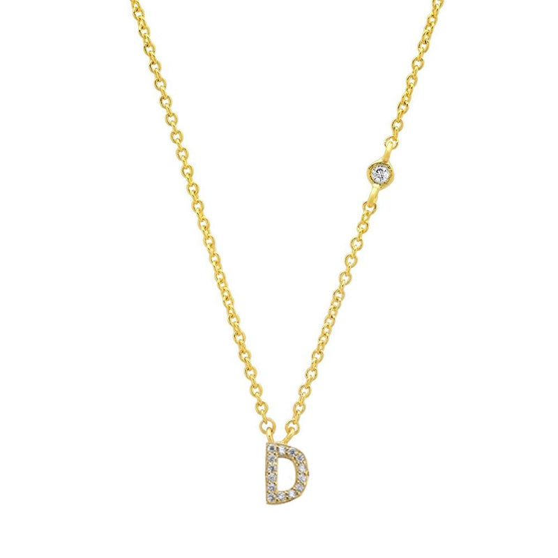 letter pendant necklace, view 6 - MRSLM