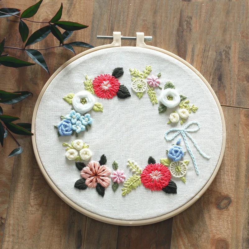 flower and squirrel embroidery starter kit, view 4 - MRSLM