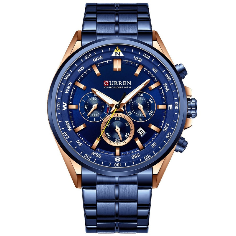 men's quartz calendar watch, view 3 - MRSLM