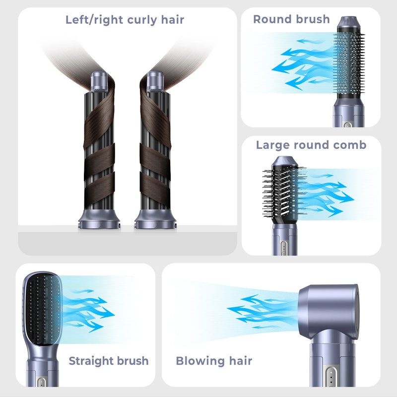 6-in-1 detachable hair dryer brush and styling tool, view 6 - MRSLM