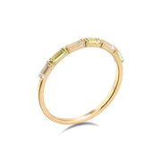 rectangular natural crystal slim ring, view 2 - MRSLM