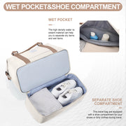 women's weekender bag with shoe compartment, view 7 - MRSLM
