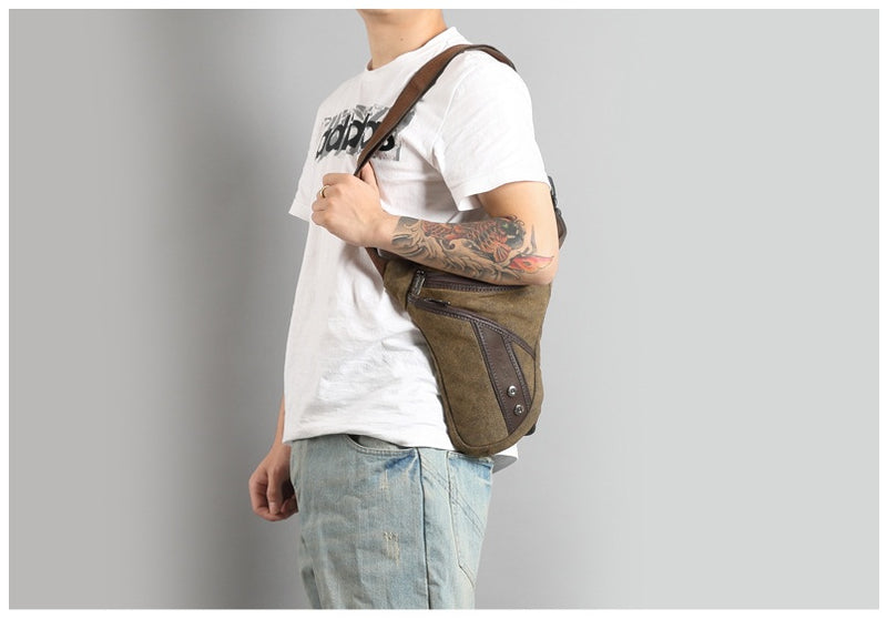 men's canvas messenger bag, view 2 - MRSLM