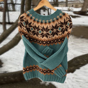 women's round neck loose pullover sweater, view 13 - MRSLM