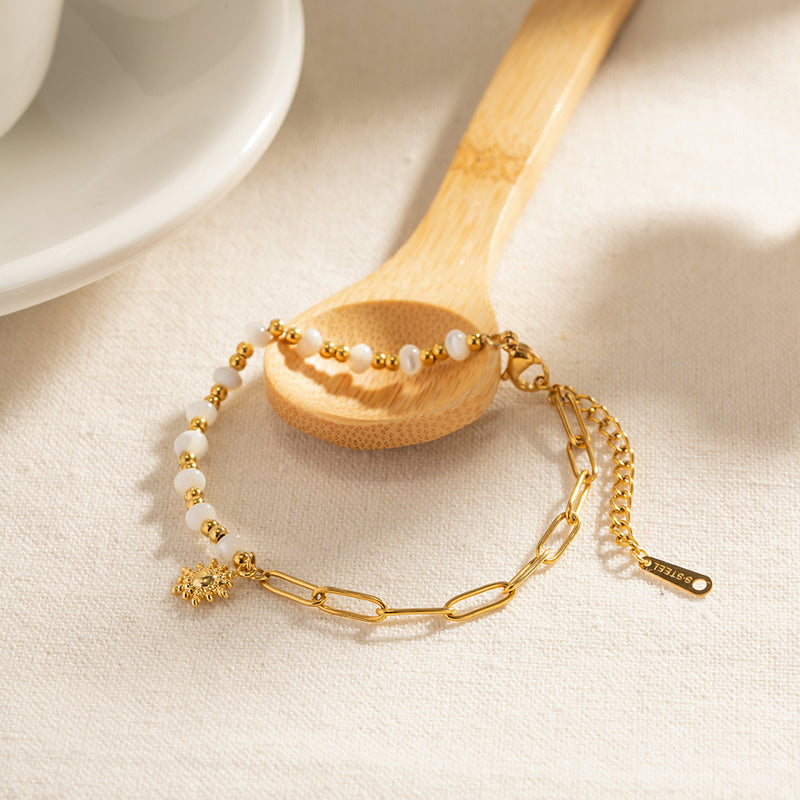 sun pendant beaded bracelet, view 4 - MRSLM