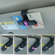 car sun visor glasses holder with card clip, view 9 - MRSLM