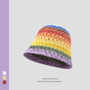 rainbow straw bucket hat - MRSLM