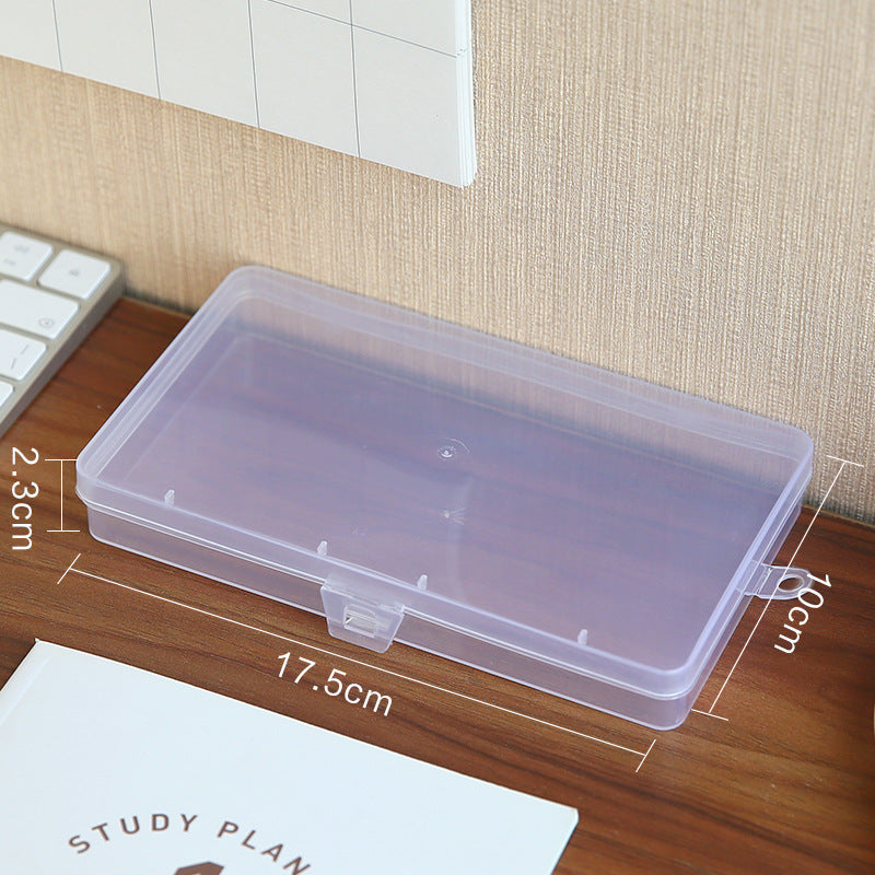 transparent kawaii stationery storage box, view 3 - MRSLM