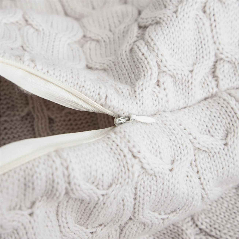 Super Soft Acrylic Knitted Double Twist Throw Pillow Cover