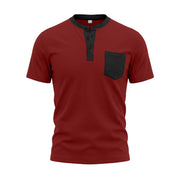 Men's color-block waffle-knit henley tee, view 4 - MRSLM