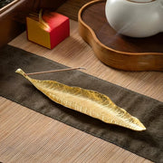 Bodhi leaf incense stick holder, view 3 - MRSLM