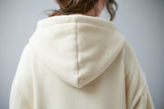 women's plus size fleece hooded zip coat, view 3 - MRSLM
