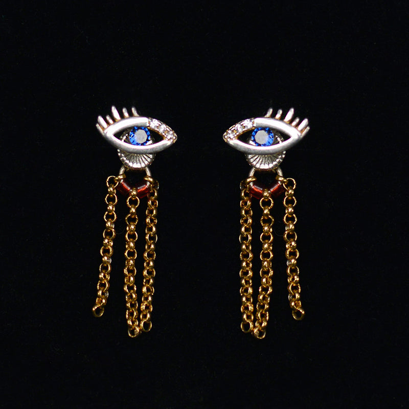 925 silver eye earrings, view 4 - MRSLM