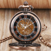 skeleton sunflower automatic pocket watch - MRSLM