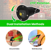 Outdoor red and green laser Christmas projector light, view 6 - MRSLM