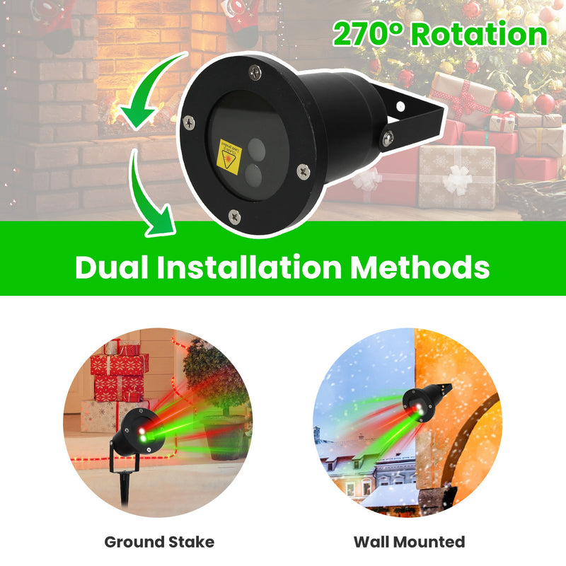Outdoor red and green laser Christmas projector light, view 6 - MRSLM