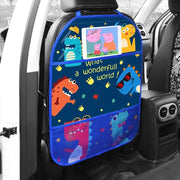 cartoon car seat back protector with storage organizer, view 8 - MRSLM