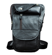 Retro casual leather messenger bag, view 4 - MRSLM