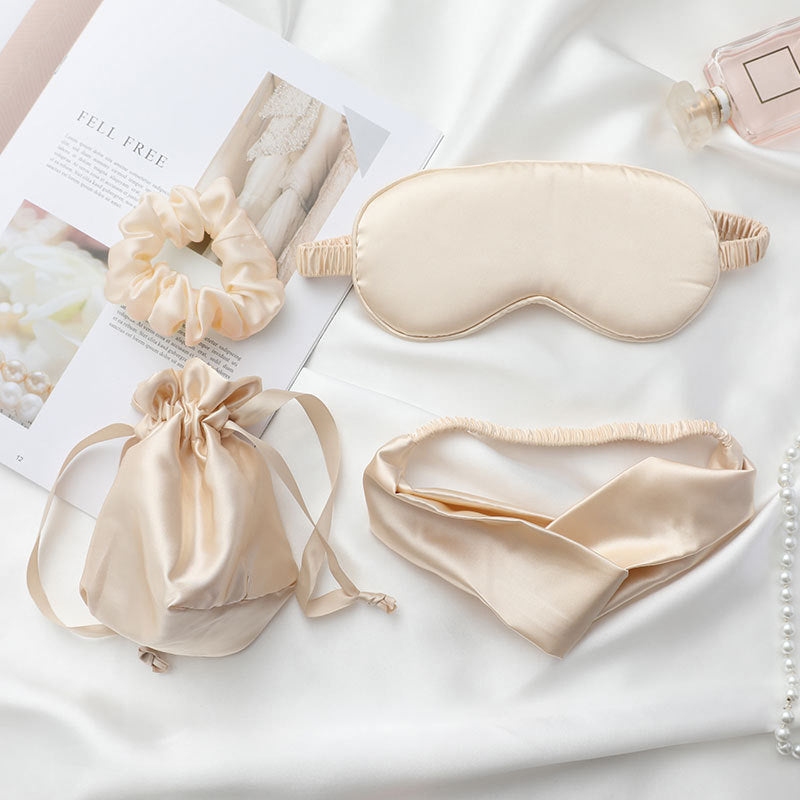 faux silk eye mask and hair rope set, view 12 - MRSLM